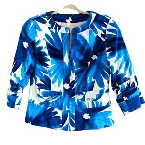 *Coldwater Creek Blue Floral Jacket Sz.8